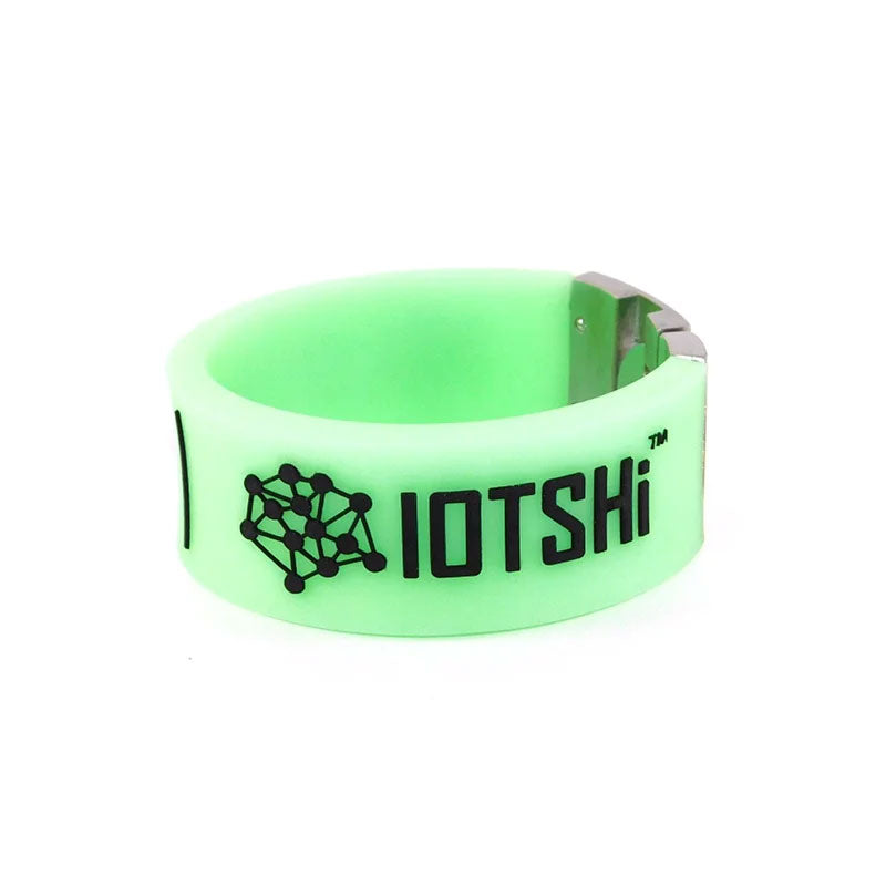Silicone Magnetic Wristband (Green) - Non Adjustable